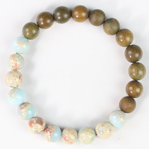 Green Sandalwood Shoushan Stone <b>Bracelet</b> 22mm Ball Shape Daily Wear Zen Style Jewelry for Men Women <b>Couple</b> - Product Image 5