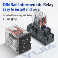 Relais électromagnétique YIJIA YJ3N-GS 24VDC 11 broches, relais de puissance intermédiaire avec contact argenté, bobine LED 5A, certifié CCC CE, relais 24V