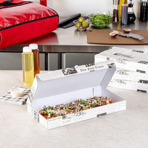 Boîte à emporter pour pain plat Boîte à <span class=keywords><strong>pizza</strong></span> ondulée jetable robuste-Système de verrouillage d'étiquettes Boîtes à <span class=keywords><strong>pizza</strong></span> personnalisées en papier journal et papier blanc - Product Image 5