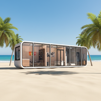 Casas y Espacios Prefabricados de Acero con Diseño Moderno y Transpirable para Hoteles Inteligentes, Oficinas en Casa, Uso en Exteriores y Villas