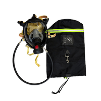 Sac de transport noir OEM Ayonsafety avec bande réfléchissante, fenêtre d'identification et crochet pour équipement de masque SCBA (marine/brasserie)
