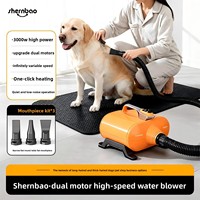 Ensemble de sèche-cheveux pour animaux de compagnie ShenBao 3000F à double moteur, sèche-cheveux professionnel pour chiens ou chats