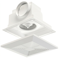 Ventilateur d'extraction de salle de bain domestique facile à nettoyer avec grille en plastique 100 CFM, 4 pales, silencieux, pour plafond