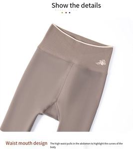 Mallas de invierno para mujer, pantimedias con <span class=keywords><strong>efecto</strong></span> de <span class=keywords><strong>piel</strong></span>, <span class=keywords><strong>medias</strong></span> térmicas, calcetín de felpa translúcido, pantalones ajustados con forro polar de cintura alta - Product Image 4