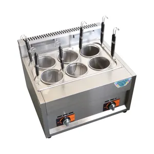 Industrial Restaurant Kitchen Supply Electric & Gas Pasta Noodle Cooker Boiler With Dual & Quarter Bucket