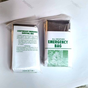 Saco de Dormir Térmico Ligero de PE para Emergencias, con Cordón Ajustable, para Acampar, Supervivencia al Aire Libre - Product Image 4