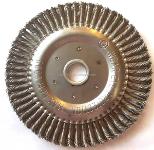 Cepillo de alambre de hierro para limpieza, rueda Circular de alambre de nudos trenzados de acero de 75mm de diámetro, calidad prémium, 5 pulgadas - Product Image 6