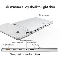 Moniteur portable ultra-fin 7 mm, 7 pouces FHD 1080P, écran externe USB-C HDMI pour ordinateur portable, PC, téléphone, jeux, voyages, affaires