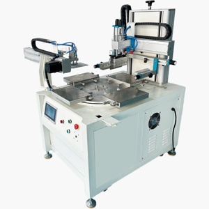 Máquina de serigrafía de regla semiautomática de tocadiscos de cuatro estaciones personalizada de fábrica para máquina de serigrafía plana de plástico - Product Image 6