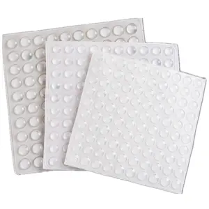 transparent Clear adhesive backed sticky Non Slip Silicone Rubber Foot Bumper Pads
