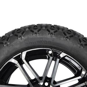 Rueda y neumático de carrito de golf de 14 ", neumático mecanizado/negro brillante, llanta de 14", 22*10-14, neumático todoterreno - Product Image 6