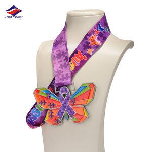 Longzhiyu 17 Years Factory Custom Colorful Running Sport Medals Butterfly Soft Enamel Medals Metal Crafts Award Souvenir