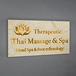 Letreros Luminosos de Lujo con Halo Dorado Cepillado, Letras Retroiluminadas de Acero Inoxidable 3D para Recepción de Salón de Belleza y Decoración de Boutique - Product Image 1