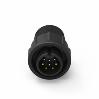 Connecteur industriel étanche IP67 en laiton moulé avec boîtier en nylon, 8 broches, taille B, 5A et 2A