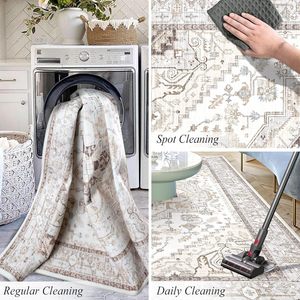 Alfombras Lavables <span class=keywords><strong>para</strong></span> Sala <span class=keywords><strong>de</strong></span> Estar, Alfombra Impresa Antideslizante <span class=keywords><strong>para</strong></span> Comedor, Alfombra Súper Suave <span class=keywords><strong>de</strong></span> Estilo Vintage - Product Image 5