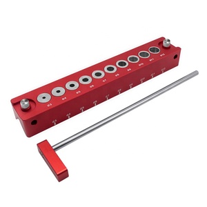 Gabarit de goujon de trou de poche pour le travail du bois Guide de perçage vertical à centrage automatique localisateur de trou de poinçon en alliage d'aluminium bricolage charpentier OEM - Product Image 5