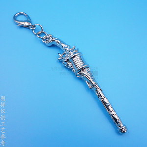 Pendentif épée thématique en alliage de zinc nickel brillant, breloque cadeau, accessoire de bijouterie - Product Image 4