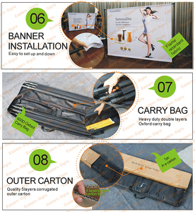 Support <span class=keywords><strong>d</strong></span>'affichage pop-up pliable à écran large à prix réduit pour stand de salon professionnel et publicité - Product Image 5