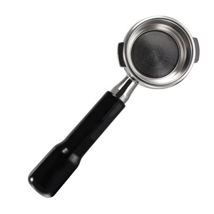 Accessoires de café filtre en acier inoxydable 51/54/58mm E61 manche en bois <span class=keywords><strong>Delonghi</strong></span> Espresso porte-filtre à café nu sans fond - Product Image 1