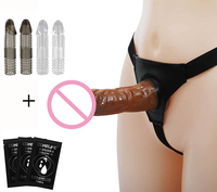 Dildo Desmontable de PVC Suave, Estimulador de Punto G, Arnés Hueco con Correa, Pene Artificial para Hombres, Arnés Cómodo con Dildo de Silicona