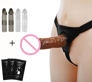 Dildo G Spot Stimulator PVC lembut yang dapat dilepas tali rongga <span class=keywords><strong>Penis</strong></span> buatan untuk pria tali Harness nyaman pada Dildo silikon - Product Image 5