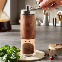 Moulin à café manuel multifonctionnel moderne de style coréen Moulin à grains de bois en acier inoxydable 304 Machine portable pour la maison