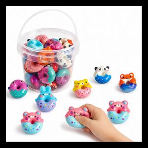 Goodie Bag Stuffers Cute Animal Doughnut <b>Toy</b> Soft Squishy Slow Rising Birthday Party Favor Wholesale Supplier - Product Image 2