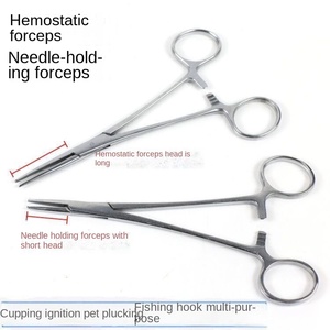 Pinset Hemostat Presisi Grosir, Penjepit Pengunci, Penjepit Hemostat Lurus, Pinset Pancing Lengkung dari Baja Tahan Karat - Product Image 2