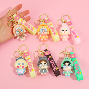 Милый плюшевый кролик-брелок с силиконовым карабином, 3D форма, креативный маленький подарок, подвеска для рюкзака, модный тренд, оптом - Product Image 3