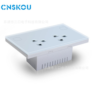 Cnskou Us Standard Wifi Smart Wall Socket Dual Outlet <b>Remote</b> <b>Control</b> Mobile Phone <b>Universal</b> Plastic 118x72x43mm - Product Image 2