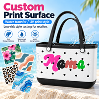 Sac de plage en EVA imprimé, sac à main imperméable avec motif animal et motif palmier pour les voyages, les stations balnéaires, personnalisable