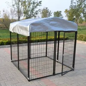 Durable Black Iron Welded Dog Cage and Sustainable Solid and Durable