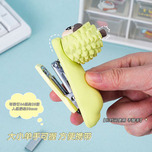 Cute Durian Shaped Mini Stapler Set Portable Stationery For Office And Student Use 15pcs With 246 Needle Type - Product Image 3