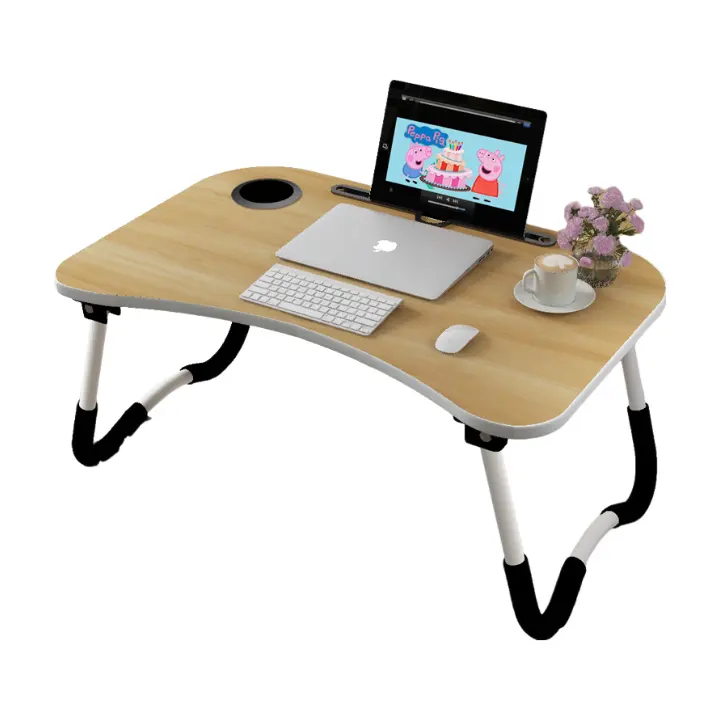 Mesa de ordenador ajustable al por mayor soporte ergonómico plegable para ordenador portátil escritorio para cama sala de estar soporte de libros