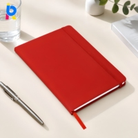 Carnet en cuir PU personnalisé haut de gamme, écologique, à couverture plate, pour bureau professionnel, avec marquage à chaud, vente en gros par le fabricant