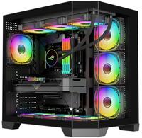 Nouveau Boîtier PC Gaming Mid-Tower Modèle 2026 avec Verre Trempé, RTX, RGB et 10 Ventilateurs pour PC de Bureau ATX
