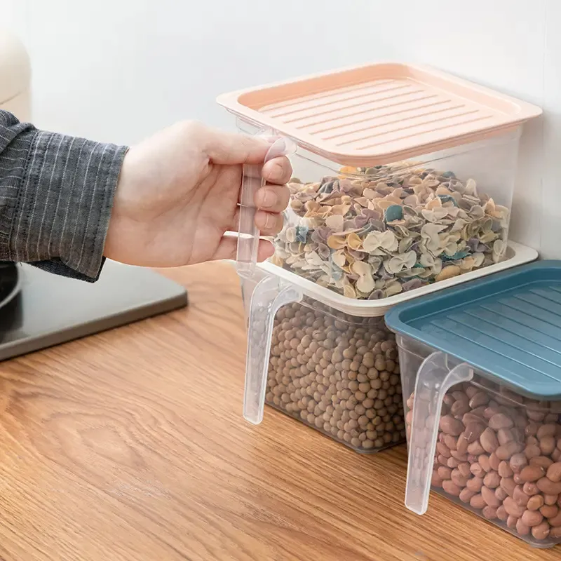Aoniu công suất lớn nhà bếp nhựa lưu trữ Hộp tủ lạnh thực phẩm lưu trữ box với xử lý và nắp