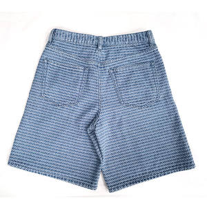 Fábrica Primavera Verano nuevo Retro clásico Jacquard sólido lavado azul mujer Jeans cómodos mujeres Casual algodón suave pantalones cortos - Product Image 2