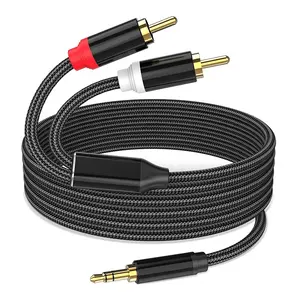 Xput 3.5mm Stereo Jack Aux Plug To 2 RCA Male To Male Audio Plug Cable Adapter 3.5mm To 2 Male RCA Audio Cable