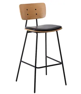 Anji Modern Luxury High Quality Tall Bar Stool with PU/PVC/Fabric Cover Use For Commercial Bar Counter