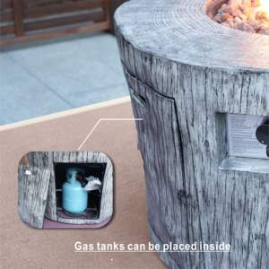 Mesa de fuego de gas para patio de estilo moderno, recién llegada, de metal y óxido de magnesio, color marrón, para vida moderna, con 2 años de garantía para exteriores, hoteles y parques. - Product Image 5