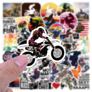 Autocollants PVC Écologiques Imperméables Motif Graffiti Moto Cool Sans Répétition pour Décoration Tasses Bagages Ordinateurs Téléphones Portables Coton - Product Image 3