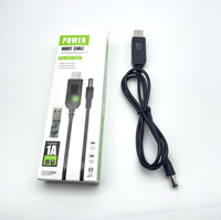 Cable USB de refuerzo 5.5 * 2.1mm DC a DC 5V/9V/12V para Power Bank y Router Inalámbrico, línea de conversión de voltaje 5V