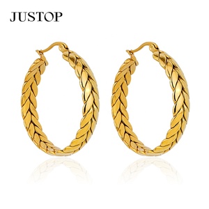 Trending hoop <b>Earrings</b> OEM/OEM Waterproof Stainless Steel Gold Plating hypoallergenic Fashion Jewelry supplier 18k gold <b>earrings</b> - Product Image 6