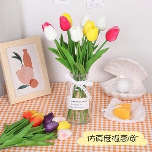 Fleurs artificielles en forme de tulipe Jinxi, 33 cm, en PU, décoration d'intérieur, accessoires de mariage - Product Image 2