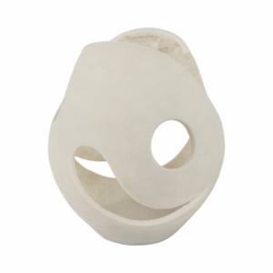 Vaso Moderno in Resina di Quarzo, Design Scultoreo a Forma Aperta, Decorazione Simile alla Pietra per Soggiorno e Casa - Product Image 1