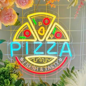 Lampu <span class=keywords><strong>Neon</strong></span> <span class=keywords><strong>Pizza</strong></span> Ultra Terang Dapat Diredupkan Bertenaga USB 12,6 X 12,6 Inci untuk Dekorasi Dinding Seni Restoran Kafe Rumah Perayaan - Product Image 6