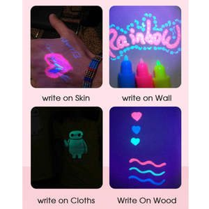 Волшебная 3 вида цветов, волшебная ручка с невидимыми чернилами, светодиодная УФ-Маркерная ручка, секретная 3 вида цветов для рисования, невидимая чернильная ручка с УФ-подсветкой - Product Image 6