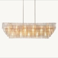 Lustre Moderne de Luxe Léger en Verre Méduse, Suspension Artistique Créative pour Villa, Salon, Restaurant, Bar, avec Pompons