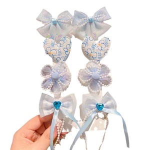 Set de Pinzas para el Cabello para Niñas de Estilo Dulce con Diseño Exquisito, Accesorios para el Cabello con Lazo de Perlas y Flores de Corazón en Colores Caramelo - Product Image 5